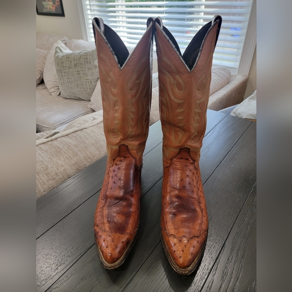 JUSTIN STYLE COWBOY BOOTS 40066 and Cowboy Boot Bag SZ 9 D - Picture 2 of 14